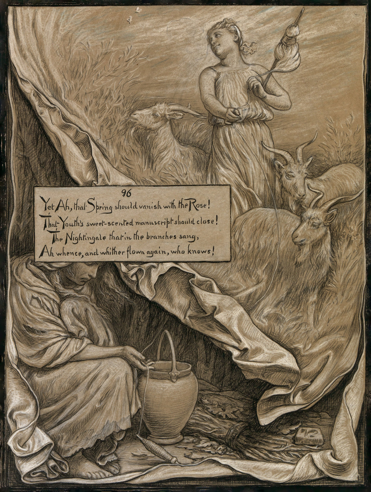 Elihu Vedder — Rubáiyát of Omar Khayyám: Youth and Age | Illustration Art Print