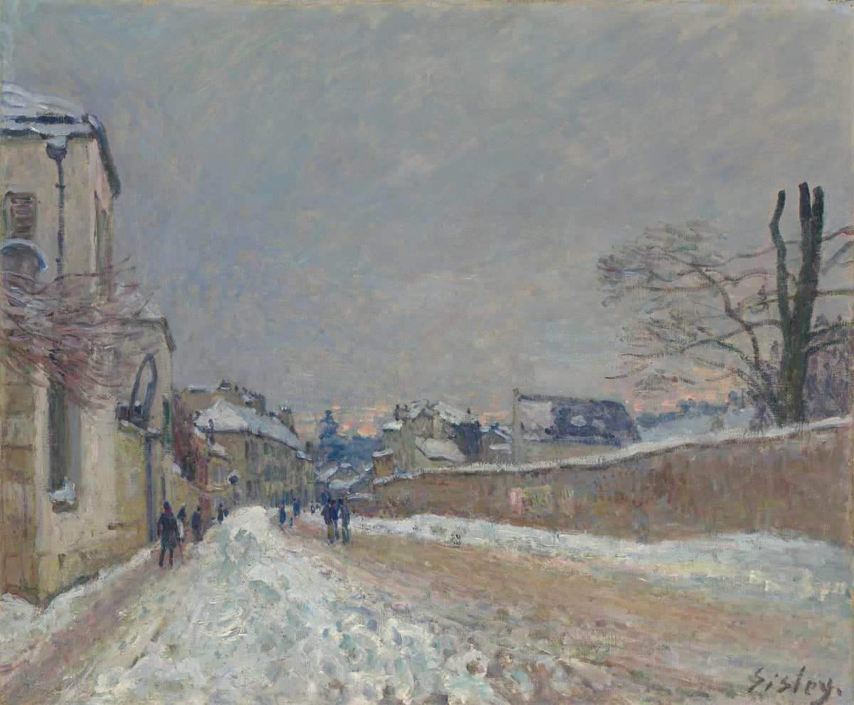 Alfred Sisley — Rue Eugène Moussoir at Moret: Winter | Fine Art Print