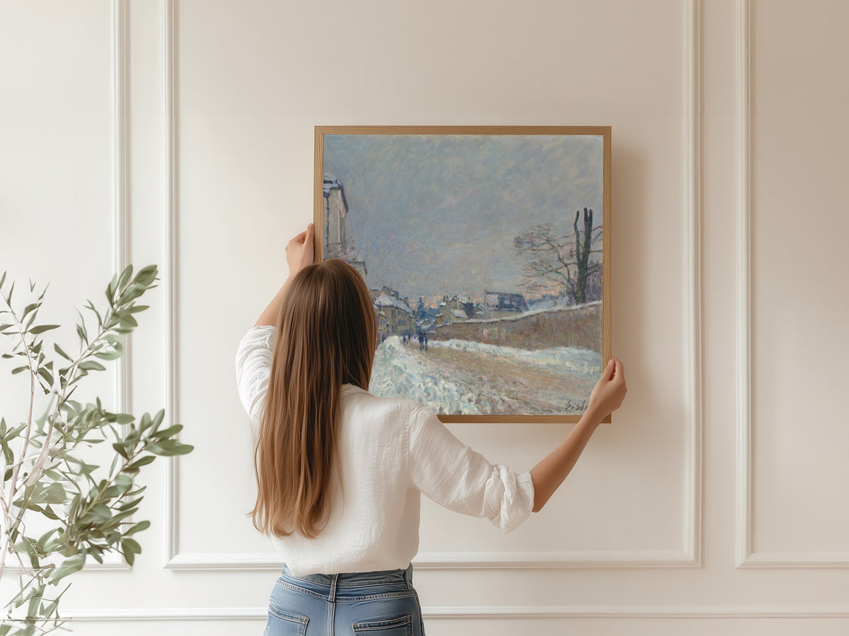 Alfred Sisley — Rue Eugène Moussoir at Moret: Winter | Fine Art Print