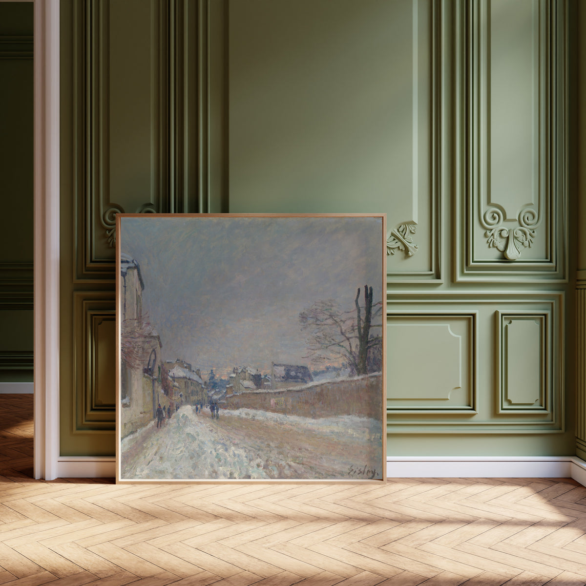 Alfred Sisley — Rue Eugène Moussoir at Moret: Winter | Fine Art Print