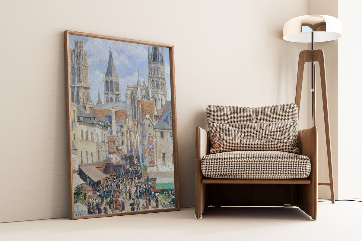 Camille Pissarro — Rue de l'Epicerie, Rouen (Effect of Sunlight) | Fine Art Print