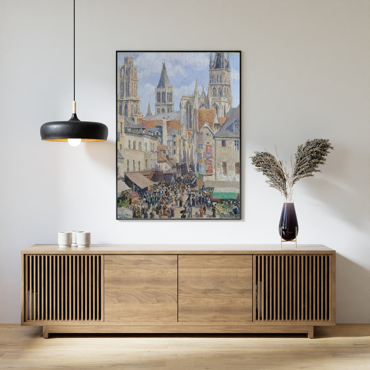 Camille Pissarro — Rue de l'Epicerie, Rouen (Effect of Sunlight) | Fine Art Print
