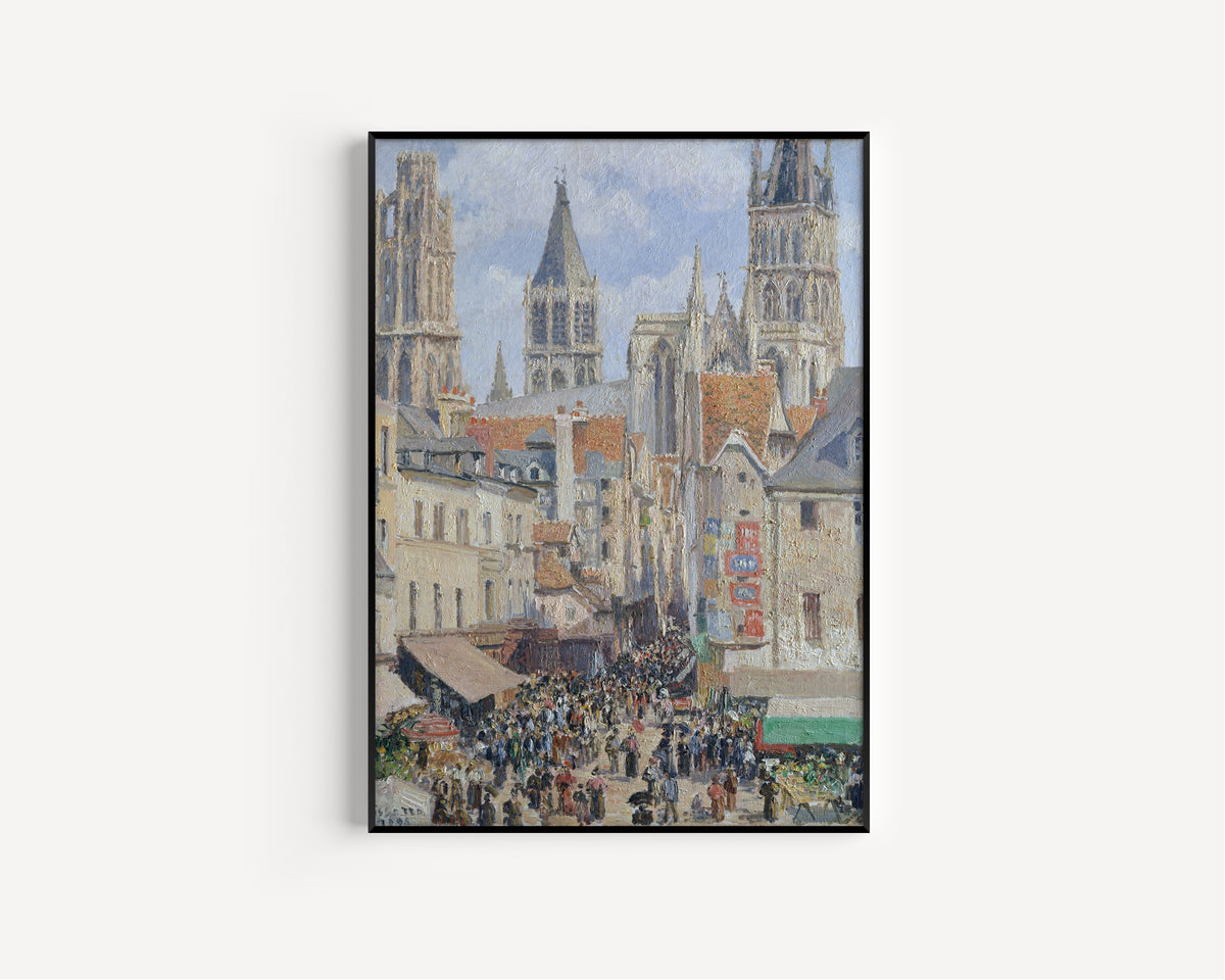 Camille Pissarro — Rue de l'Epicerie, Rouen (Effect of Sunlight) | Fine Art Print