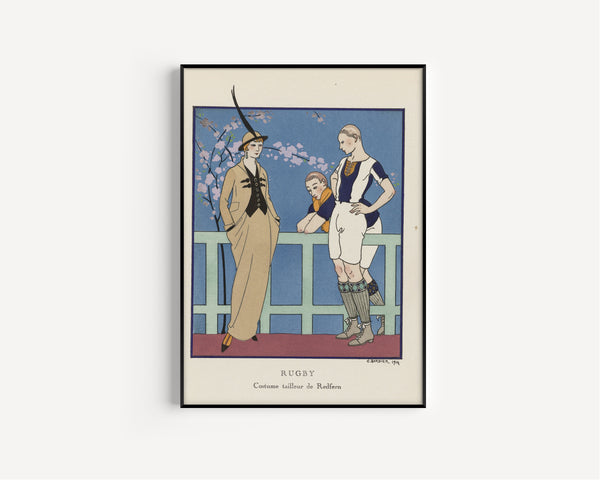 George Barbier — Rugby, costume tailleur de Redfern | Art Deco Fashion Print