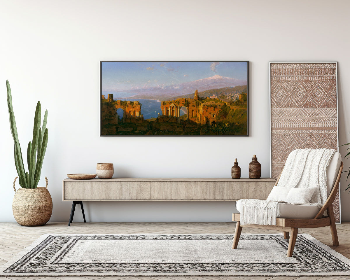 William Stanley Haseltine — Ruins of the Roman Theatre at Taormina, Sicily | Landscape Fine Art Print