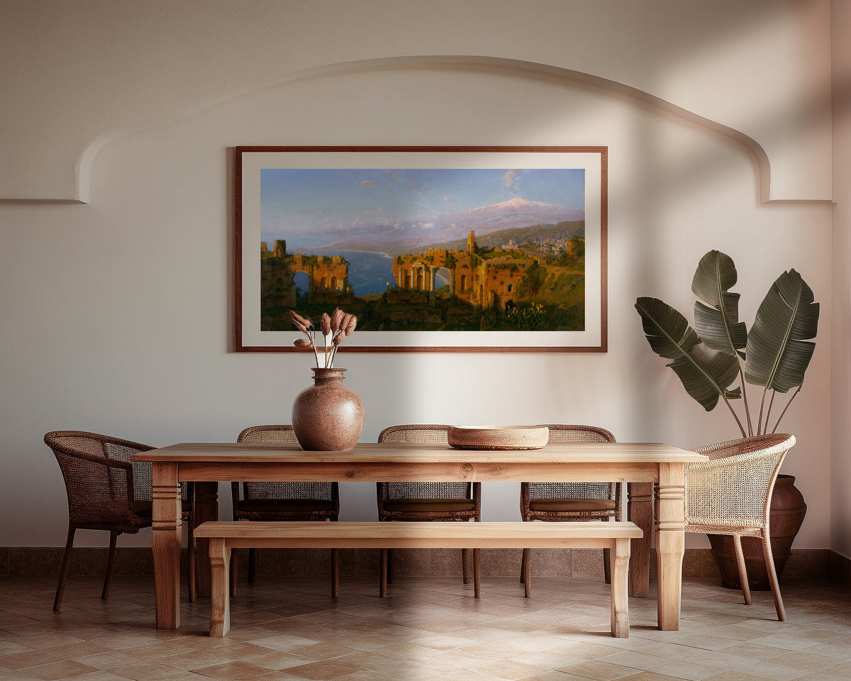 William Stanley Haseltine — Ruins of the Roman Theatre at Taormina, Sicily | Landscape Fine Art Print