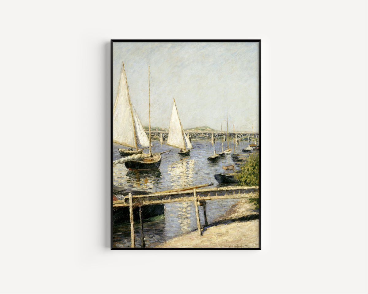 Gustave Caillebotte — Sailing Boats at Argenteuil | Fine Art Print