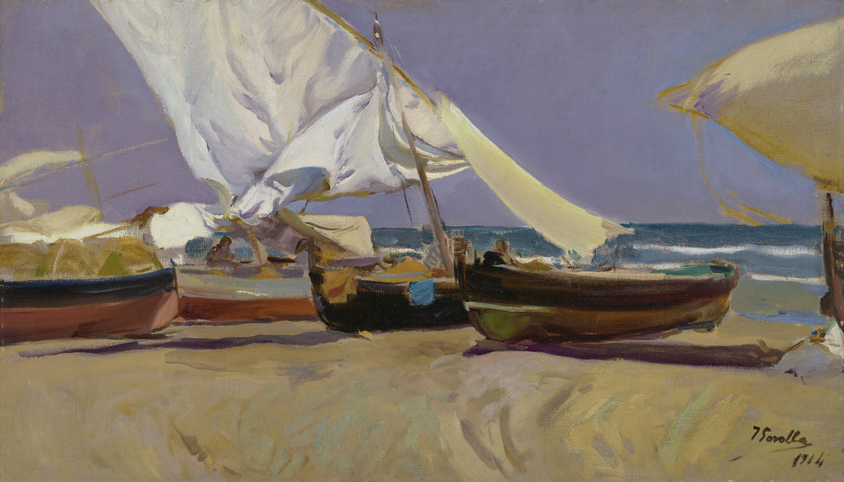 Joaquín Sorolla — Sails, Valencia Beach | Fine Art Print
