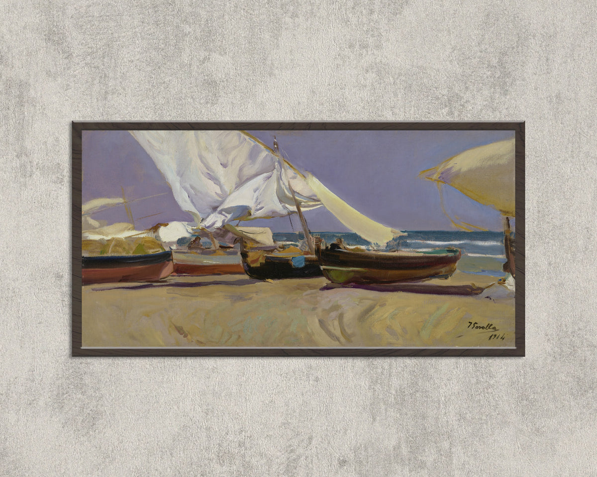 Joaquín Sorolla — Sails, Valencia Beach | Fine Art Print