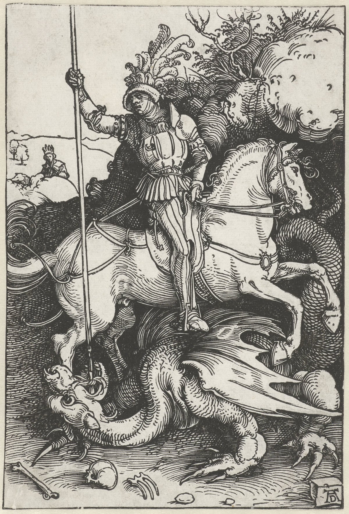 Albrecht Dürer — Saint George Slaying the Dragon | Woodcut Print