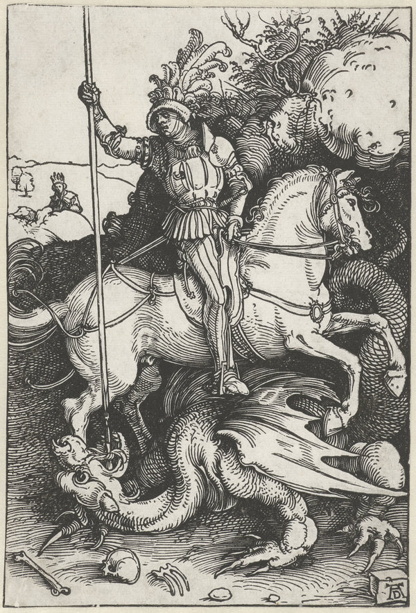 Albrecht Dürer — Saint George Slaying the Dragon | Woodcut Print