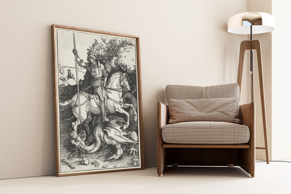 Albrecht Dürer — Saint George Slaying the Dragon | Woodcut Print