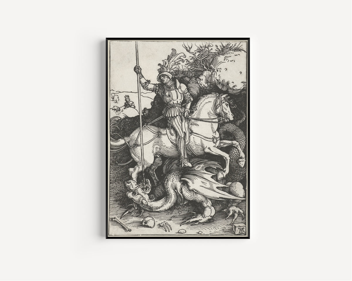 Albrecht Dürer — Saint George Slaying the Dragon | Woodcut Print