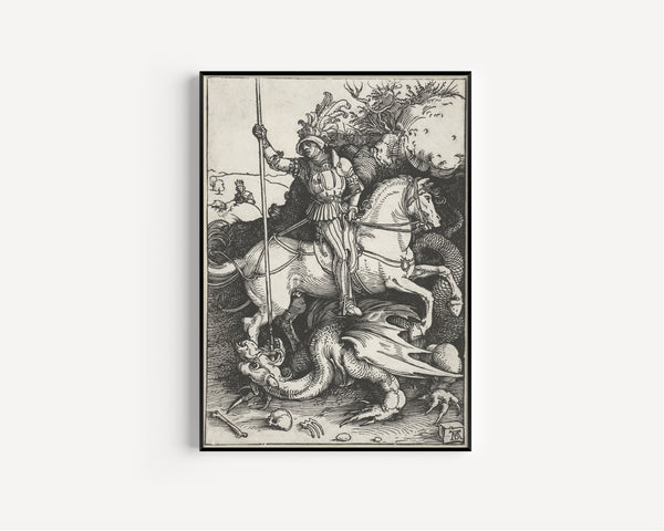 Albrecht Dürer — Saint George Slaying the Dragon | Woodcut Print