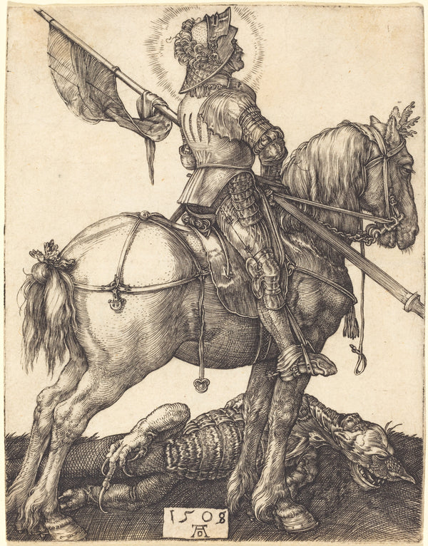 Albrecht Dürer — Saint George on Horseback | Engraving Print