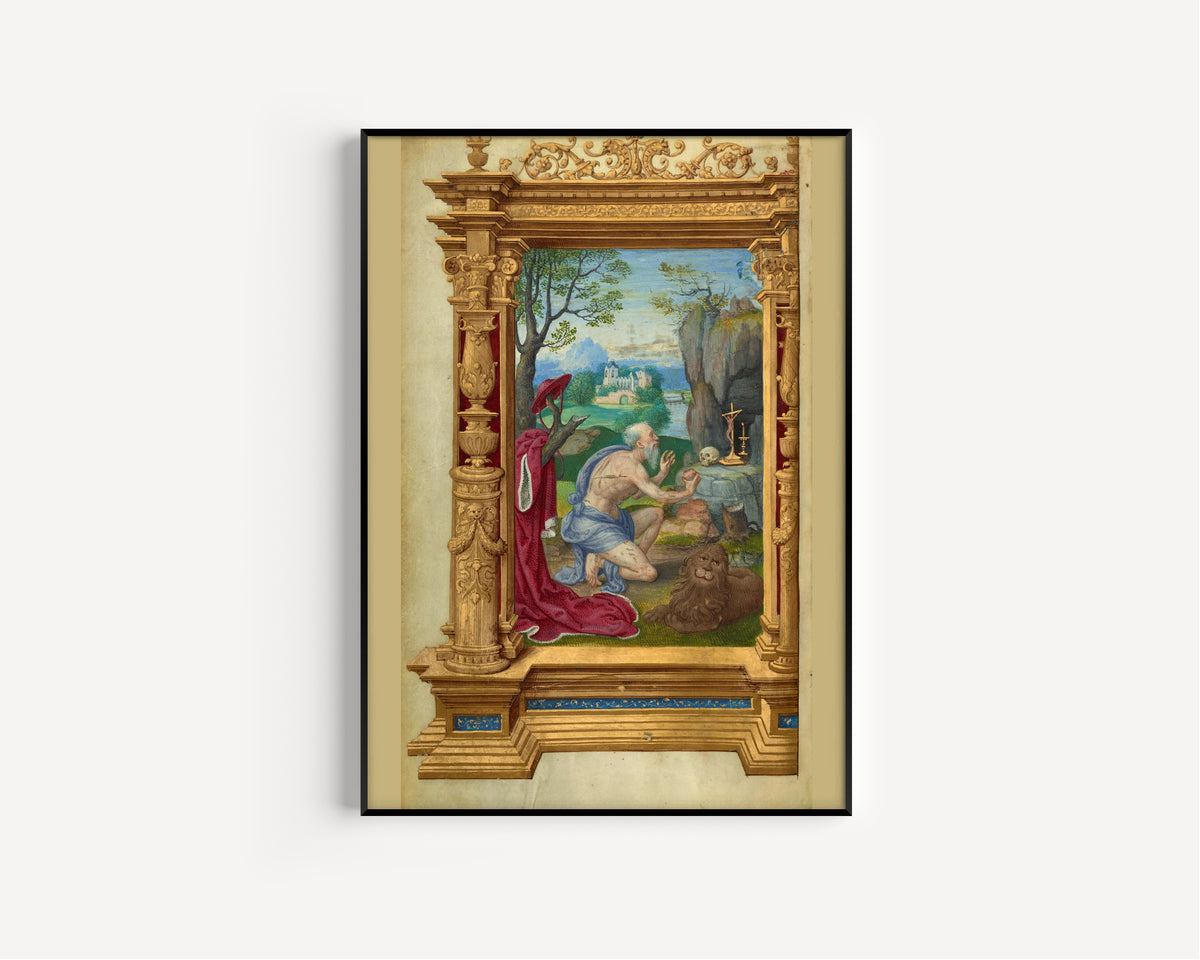 Master of the Getty Epistles — Saint Jerome | Illuminated Manuscript Print