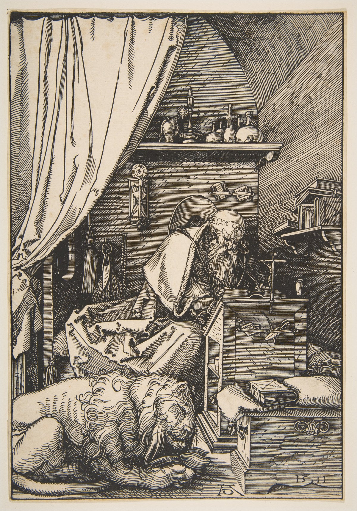 Albrecht Dürer — Saint Jerome in His Study (1511) | Woodcut Print