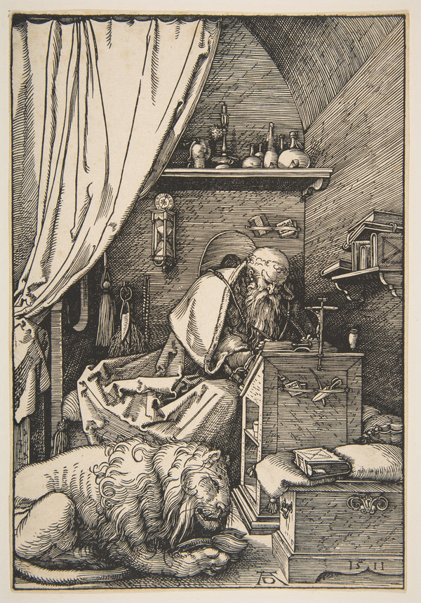Albrecht Dürer — Saint Jerome in His Study (1511) | Woodcut Print
