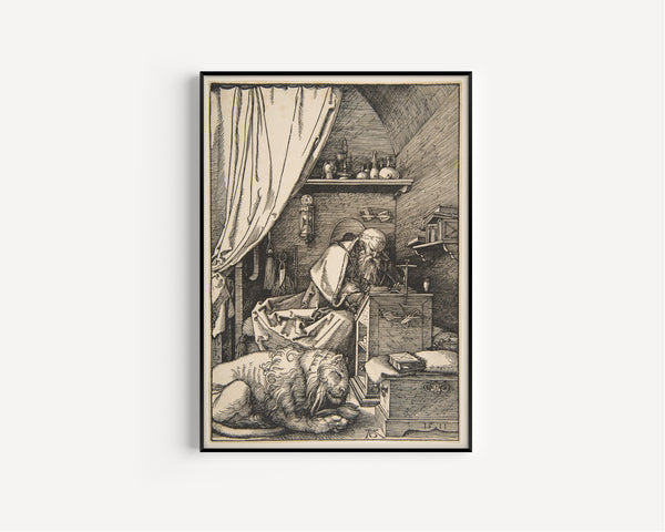 Albrecht Dürer — Saint Jerome in His Study (1511) | Woodcut Print