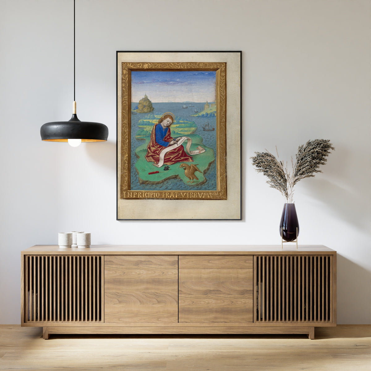 Georges Trubert — Saint John on Patmos | Illuminated Manuscript Print