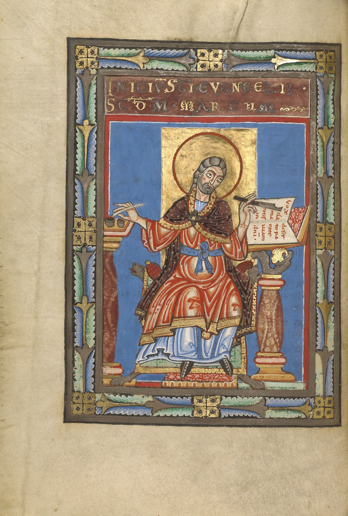 Saint Mark (Blue Ground) | Illuminated Manuscript Print