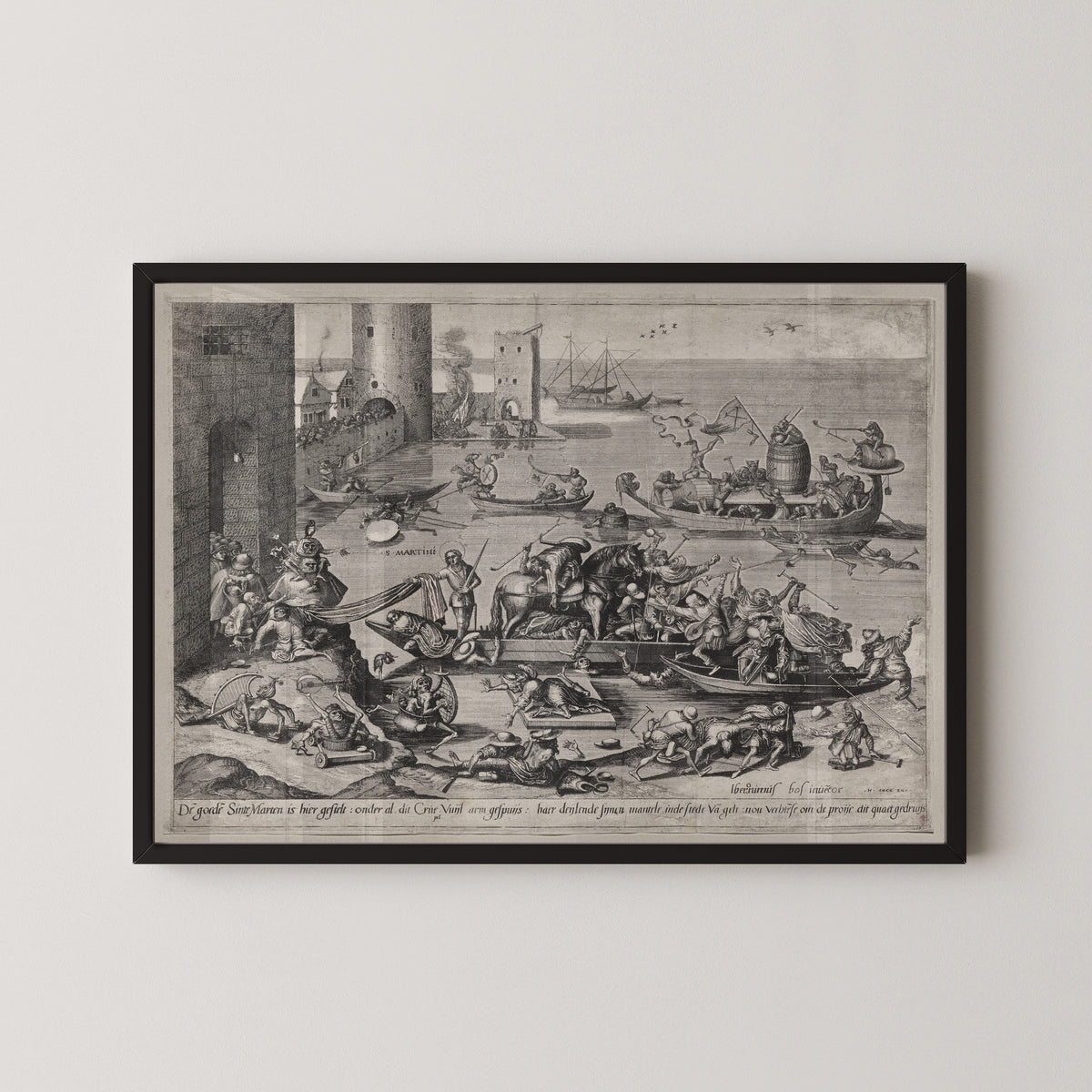 Hieronymus Bosch — Saint Martin with His Horse on a Ship | Fine Art Print