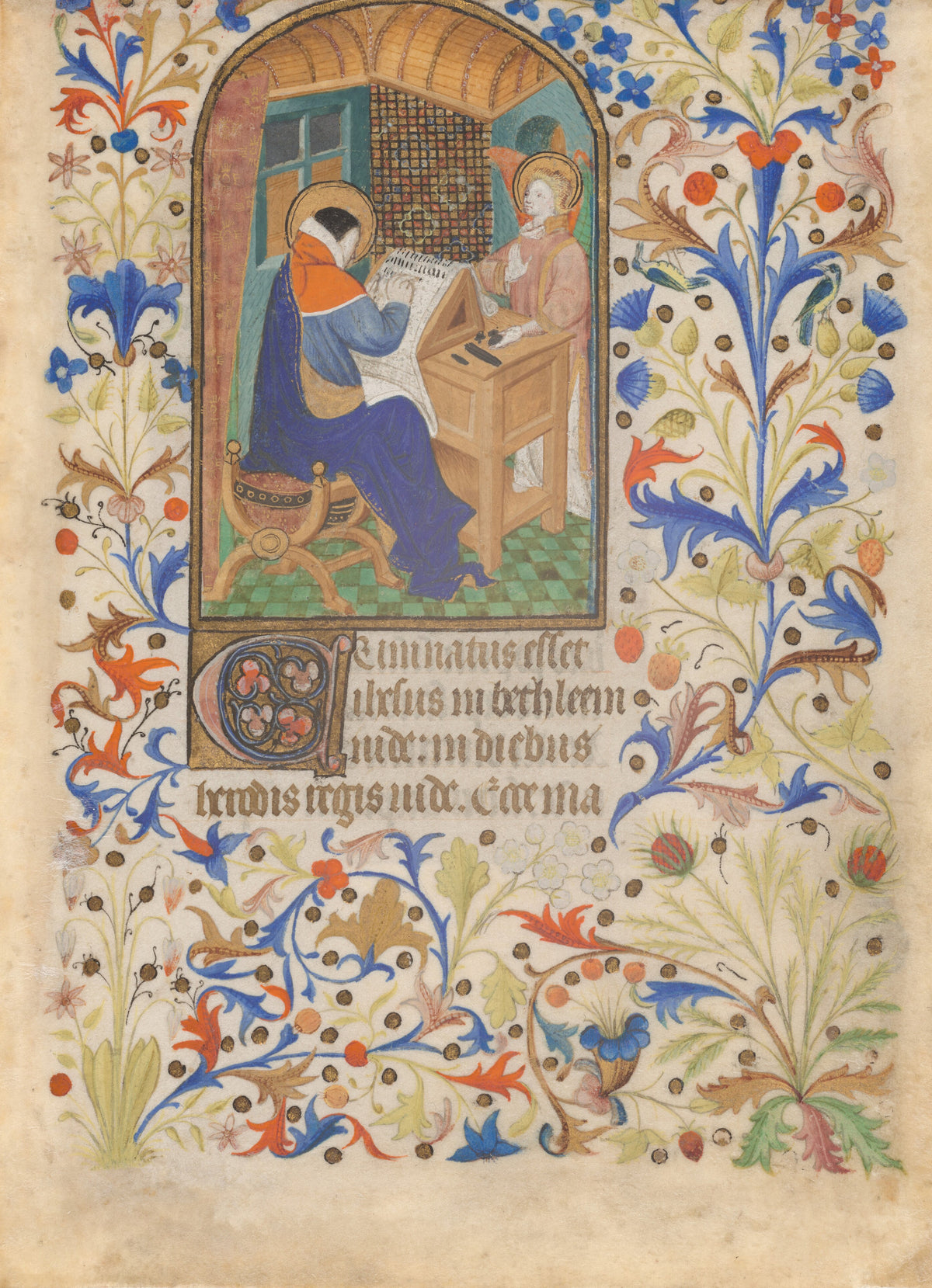 Saint Matthew (with an Angel) | Illuminated Manuscript Print