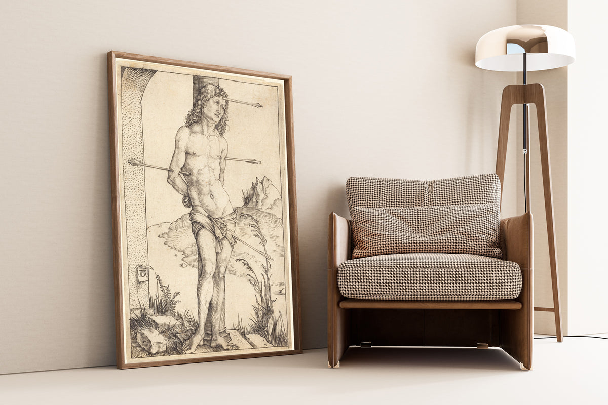 Albrecht Dürer — Saint Sebastian Bound to the Column | Engraving Print