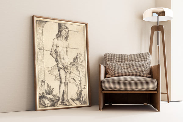 Albrecht Dürer — Saint Sebastian Bound to the Column | Engraving Print
