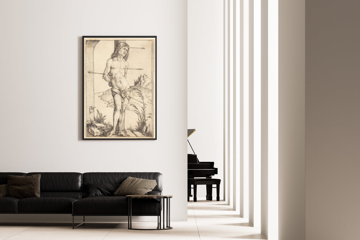 Albrecht Dürer — Saint Sebastian Bound to the Column | Engraving Print