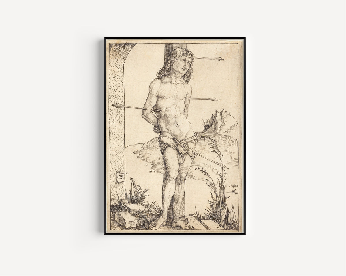Albrecht Dürer — Saint Sebastian Bound to the Column | Engraving Print