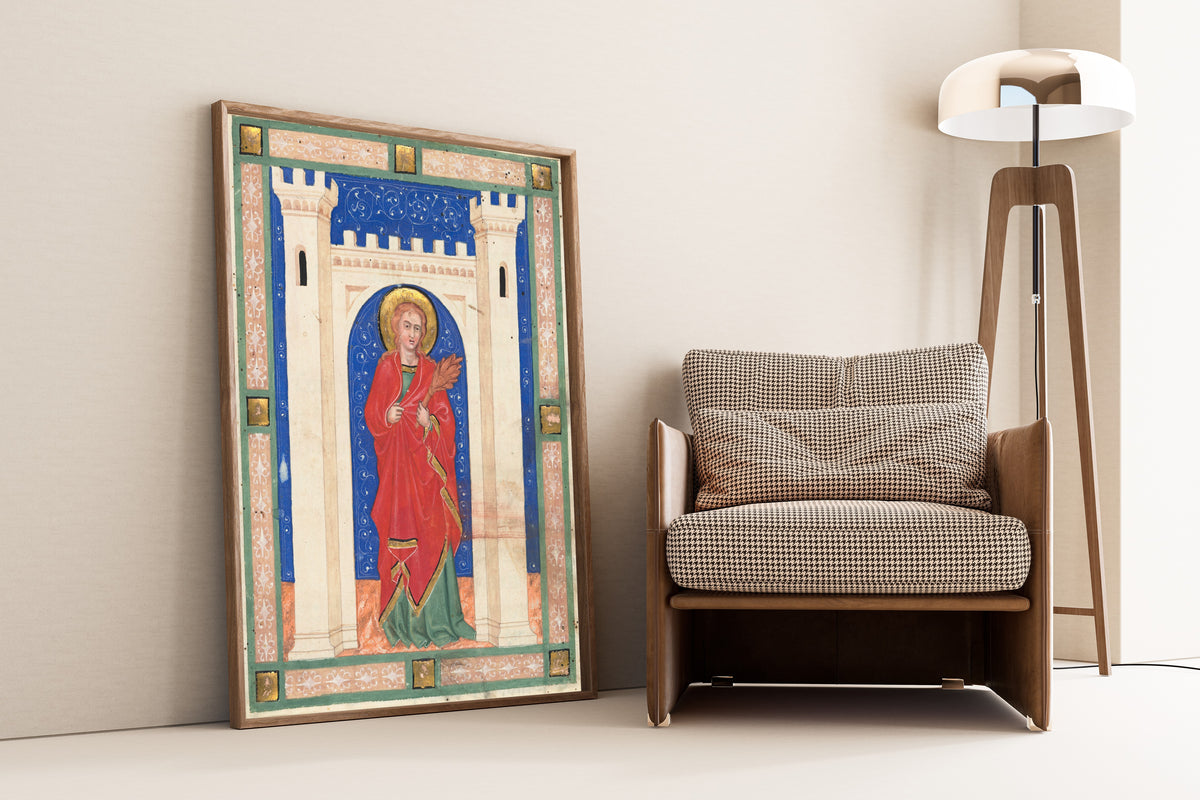 Matteo di ser Cambio di Bettolo — Saint Susanna | Illuminated Manuscript Print