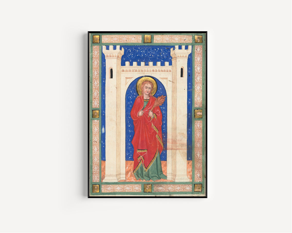 Matteo di ser Cambio di Bettolo — Saint Susanna | Illuminated Manuscript Print