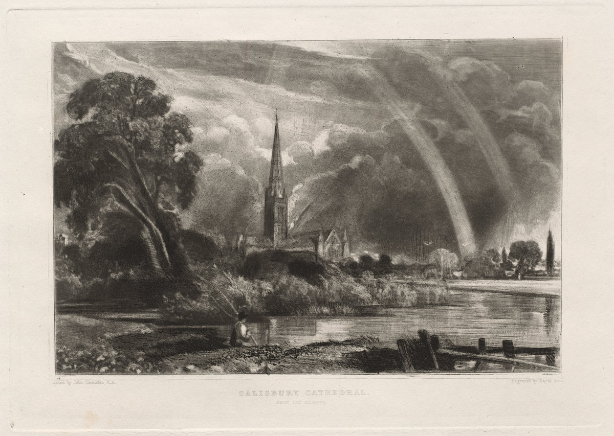 John Constable — Salisbury Cathedral from the Meadows (Small Plate) | Etching Print