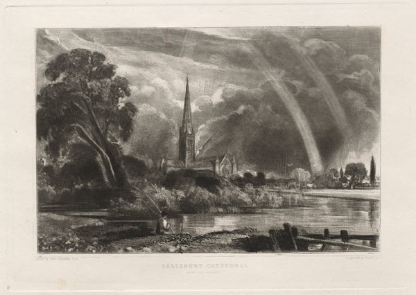 John Constable — Salisbury Cathedral from the Meadows (Small Plate) | Etching Print