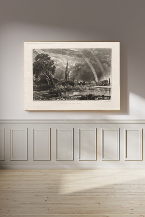 John Constable — Salisbury Cathedral from the Meadows (Small Plate) | Etching Print