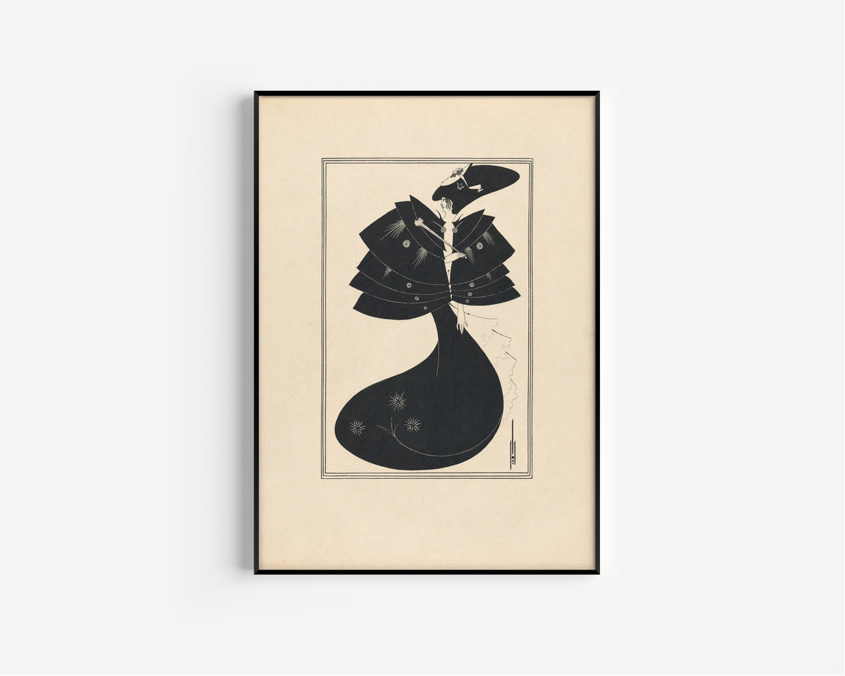 Aubrey Beardsley — Salome: The Black Cape | Art Nouveau Illustration Print