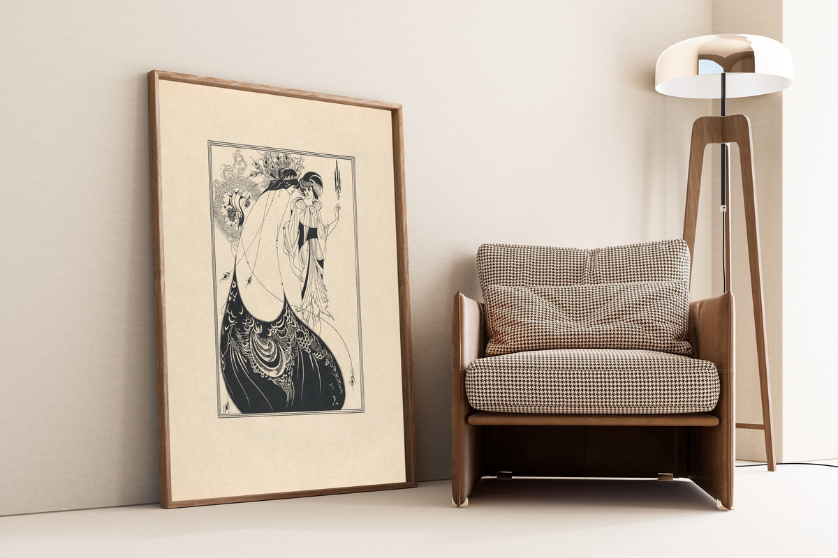 Aubrey Beardsley — Salome: The Peacock Skirt | Art Nouveau Illustration Print