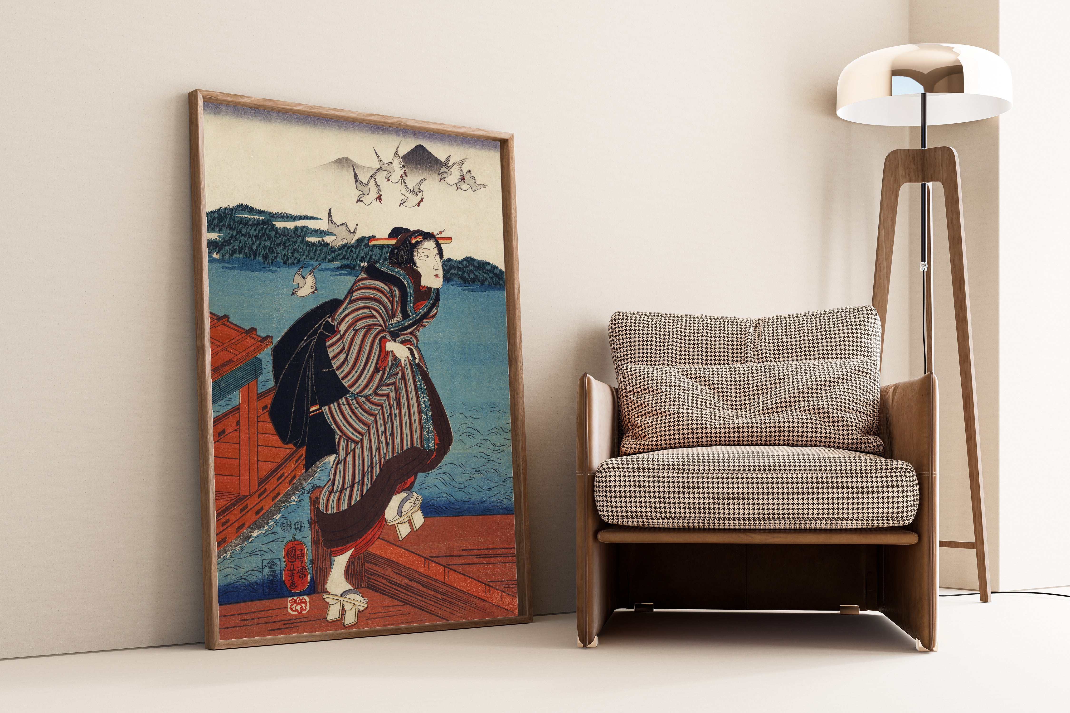 Utagawa Kuniyoshi — Sanbashi no Onna | Japanese Woodblock Print (Ukiyo-e)