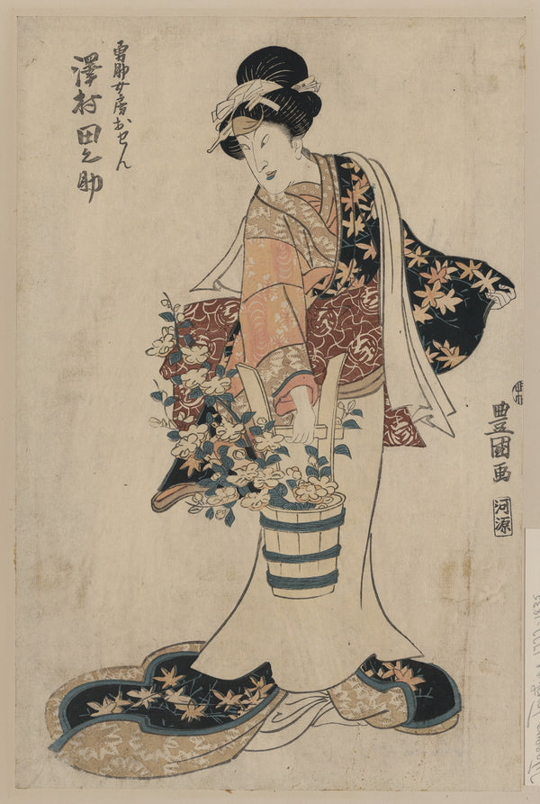 Utagawa Toyokuni — Sawamura Tanosuke no Yūsuke nyōbō Osen (1810) | Japanese Woodblock Print (Ukiyo-e)