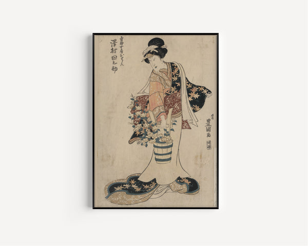 Utagawa Toyokuni — Sawamura Tanosuke no Yūsuke nyōbō Osen (1810) | Japanese Woodblock Print (Ukiyo-e)