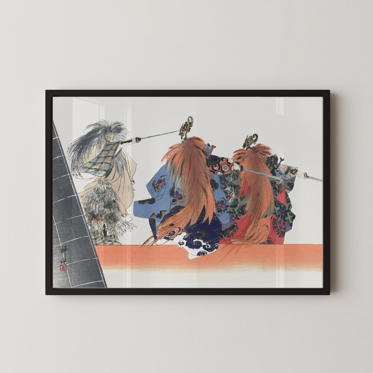 Tsukioka Kōgyo — Scene from the Noh Theater Play Ikkaku Sennin | Japanese Woodblock Print (Ukiyo-e)