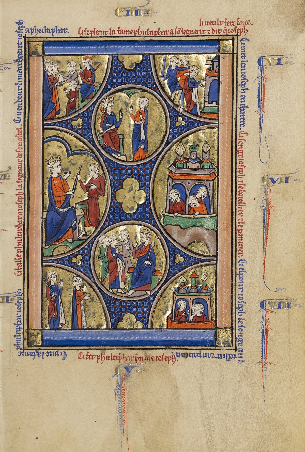 Scenes from the Life of Joseph | Illuminated Manuscript Print