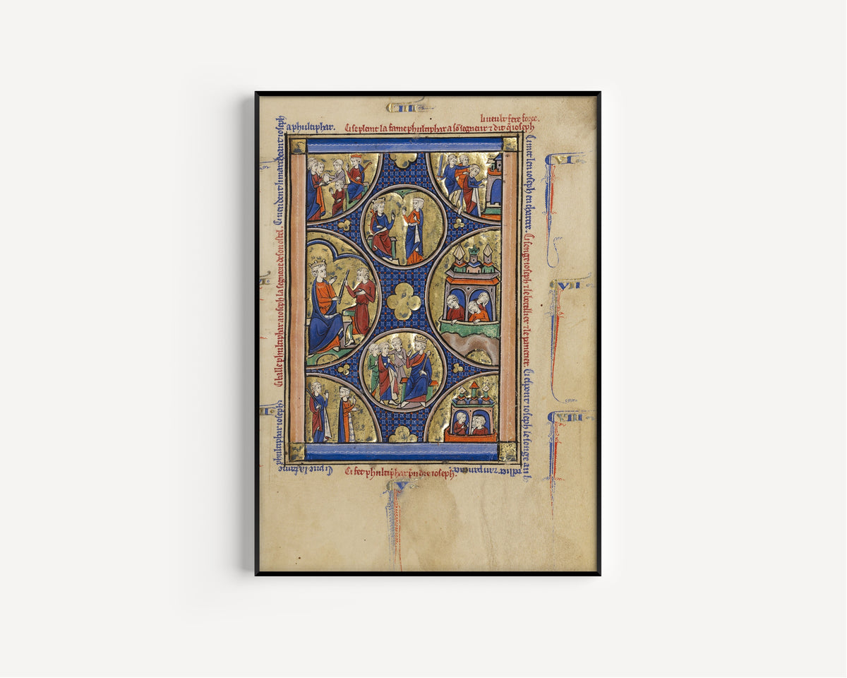 Scenes from the Life of Joseph | Illuminated Manuscript Print