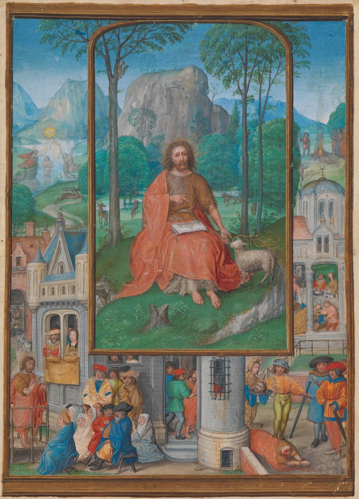 Master of James IV of Scotland — Scenes from the Life of Saint John the Baptist | Illuminated Manuscript Print