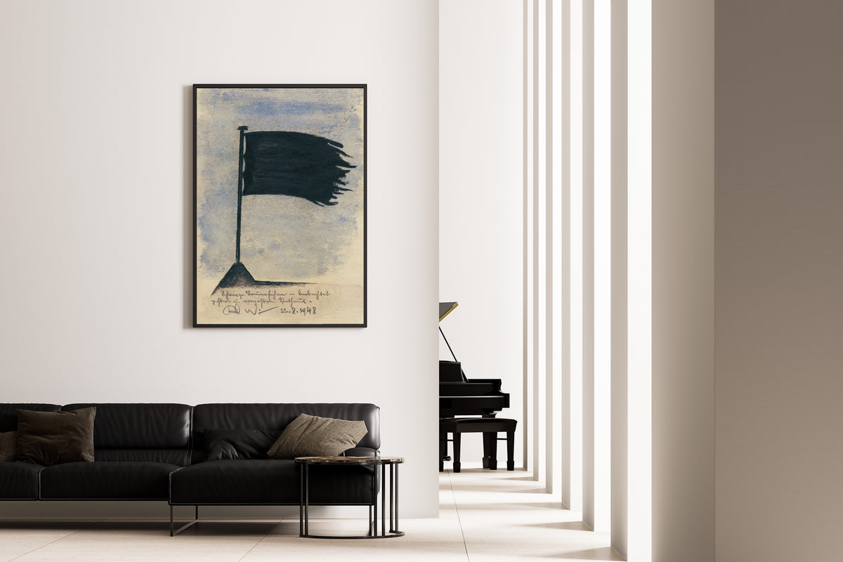 Karl Wiener — Schwarze Trauerfahne (Black Mourning Flag) | Expressionist Art Print
