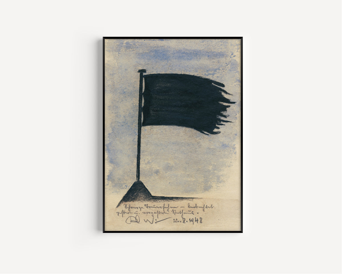 Karl Wiener — Schwarze Trauerfahne (Black Mourning Flag) | Expressionist Art Print