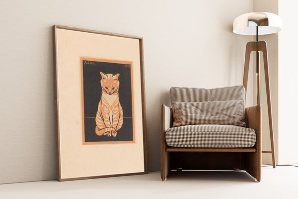 Julie de Graag — Seated Cat | Woodcut Print