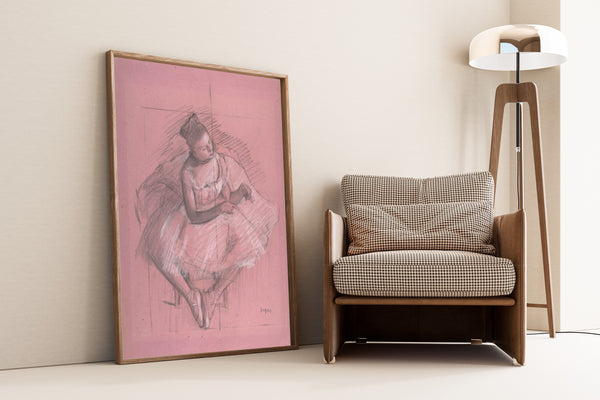 Edgar Degas — Seated Dancer (Study on Pink Paper) | Fine Art Print