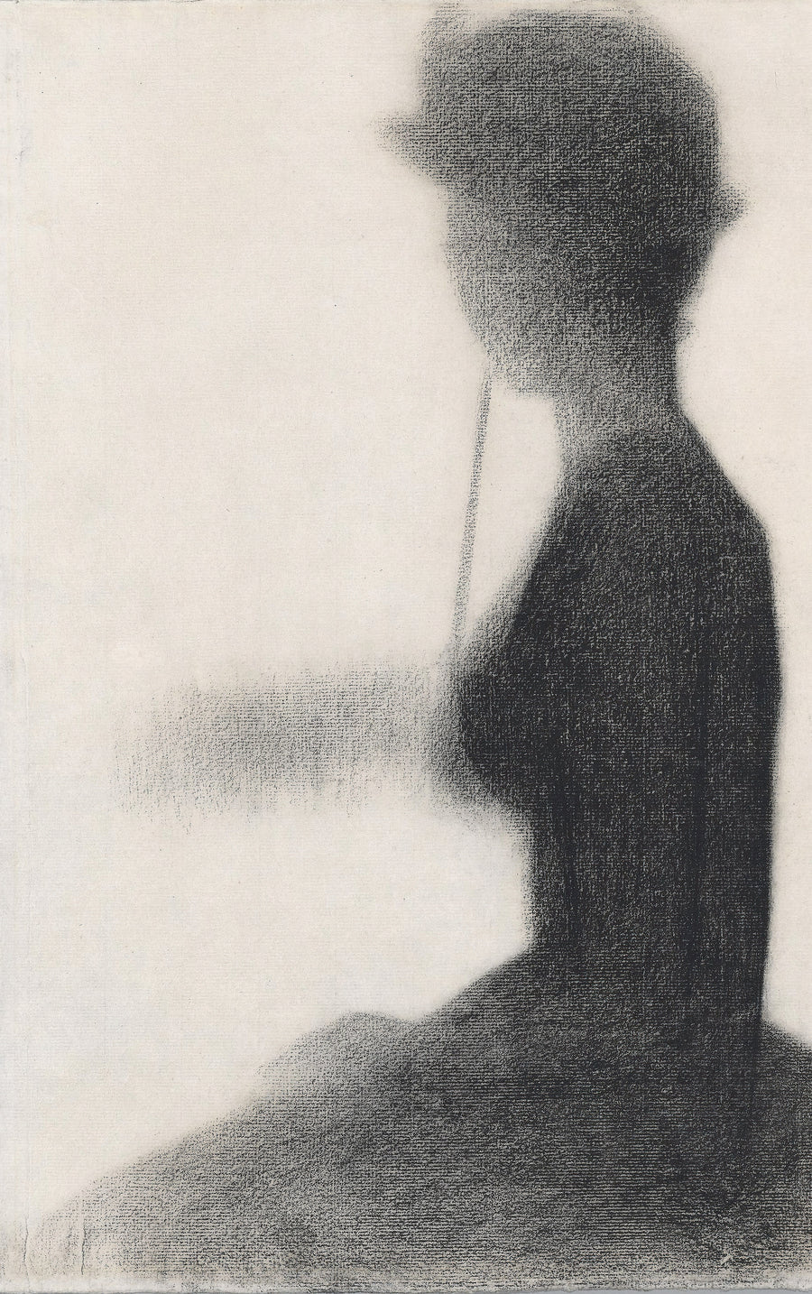 Georges Seurat — Seated Woman with a Parasol (study for La Grande Jatte) | Fine Art Print shown to scale on a wall above a sofa